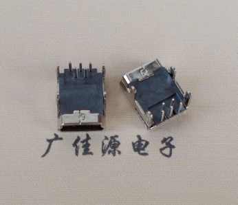 湖南Mini usb 5p接口,迷你B型母座,四脚DIP插板,连接器