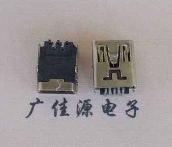 湖南MINI USB前两脚插座 90度卧式 端子DIP针脚定义