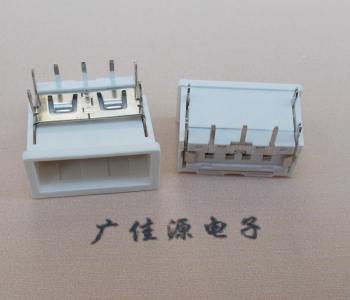 湖南USB接口2.0连接器.3p端子加护套防尘母座