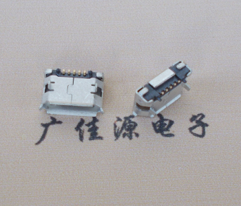 湖南Micro USB 5pin接口 固定脚距6.4插板有柱卷边