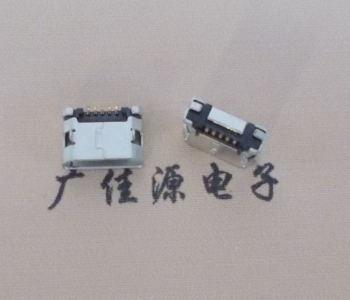 湖南MICRO USB接口 90度卧式母座 插板有柱直边