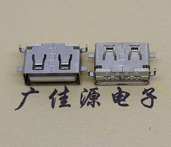 湖南USB母座 前贴后插 沉版1.1/1.9总长8.5mm大电流