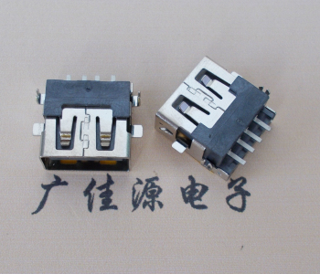湖南 USB母座 贴片沉板3.5/4.9 直口/卷口铜壳/铁壳