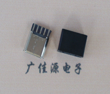 湖南麦克-迈克 接口USB5p焊线母座 带胶外套 连接器