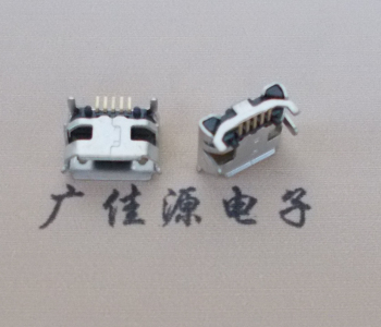湖南Micro USB母座牛角间距7.2x6.6mm加长端子定位柱