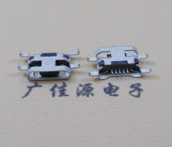 湖南MICRO USB 5PIN接口 沉板1.6MM 四脚插板无导位