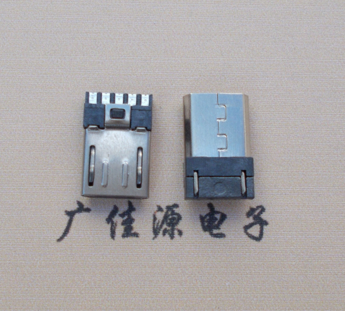 湖南Micro USB 公头焊线短体10.5mm胶芯3.0前五后五