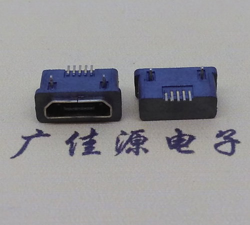 湖南MICRO USB5p防水接口 90度卧式 两脚插板牢固