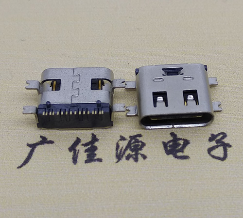 湖南type-c16p母座全贴带弹片连接器