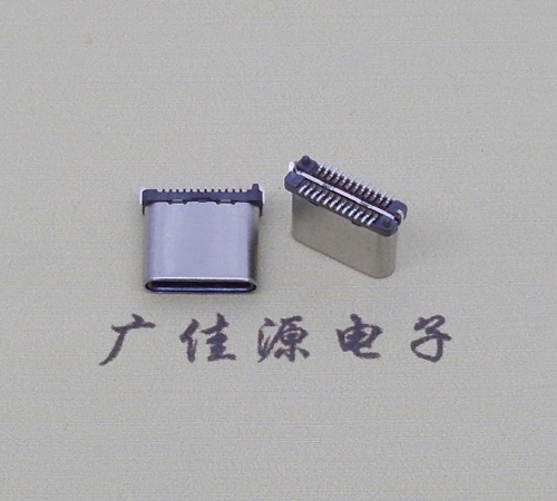 湖南USB TYPE-C接口短体24P公头立式贴板高度H=8.0mm 高速数据传输快充电款