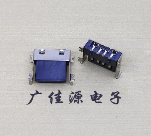 湖南薄胶芯母座 USB2.0卧式贴板A母10.0短体尺寸